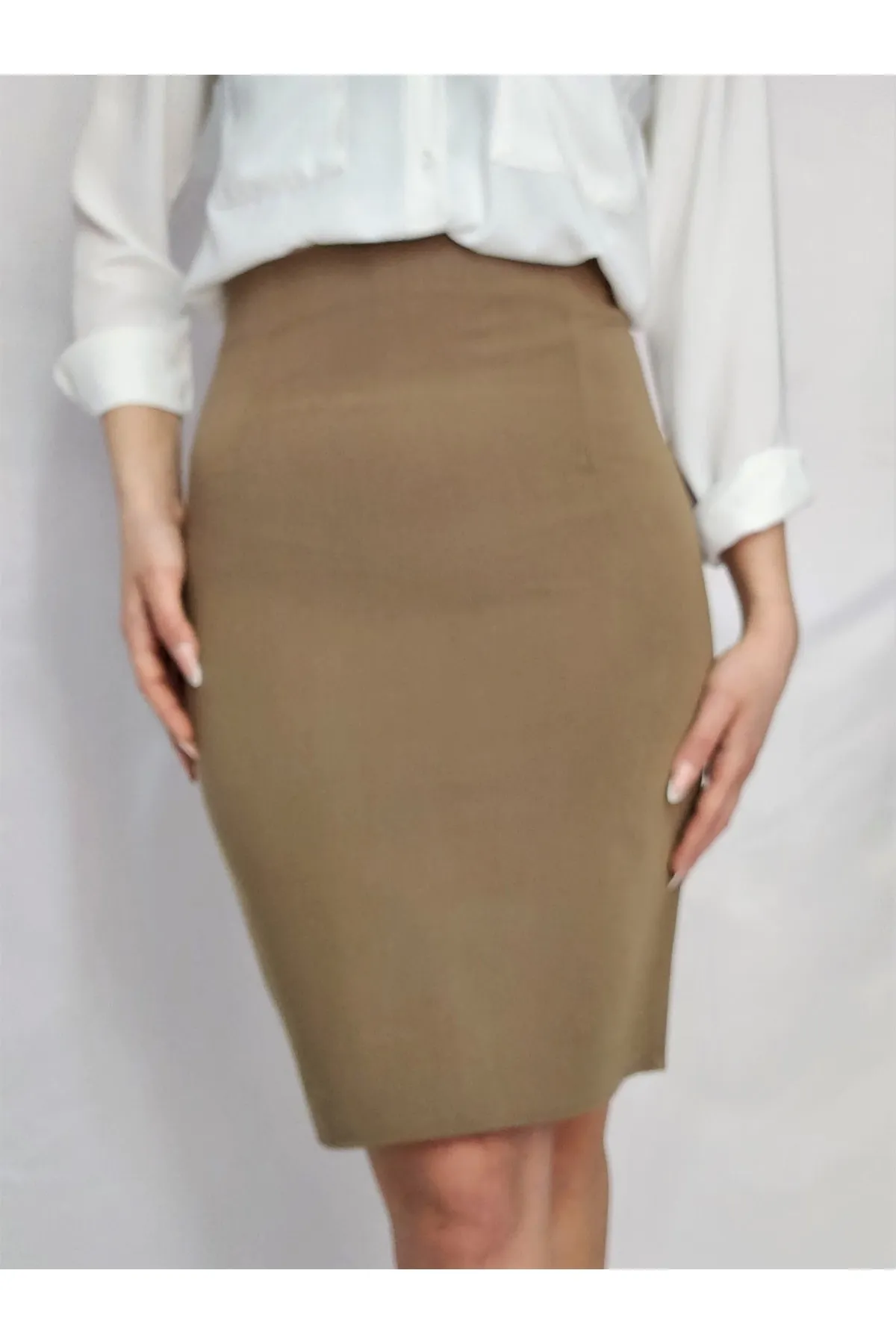 Sütlü Kahve Kalem Etek 