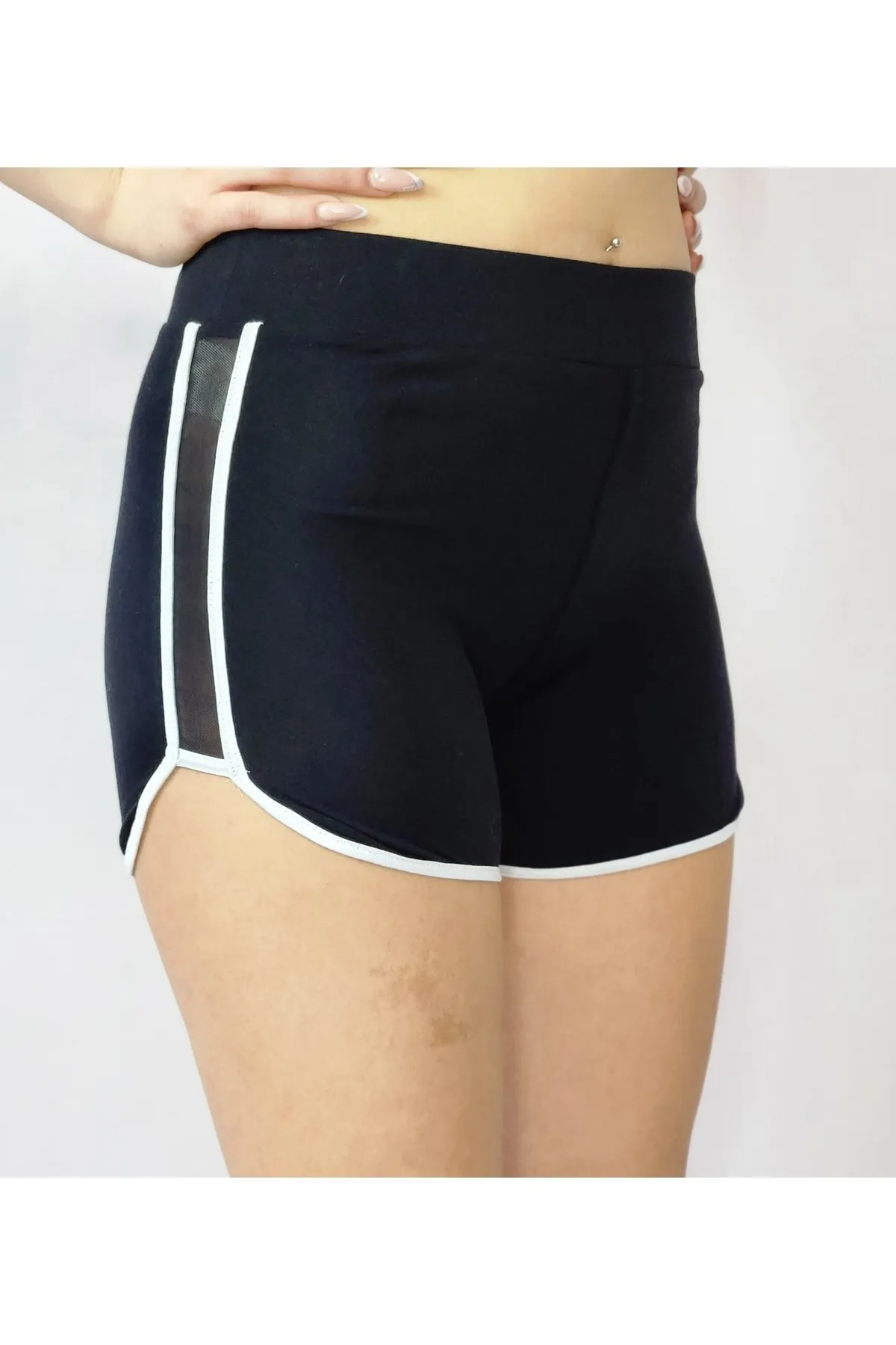 Biye Modelli Tüllü Şort Tayt 